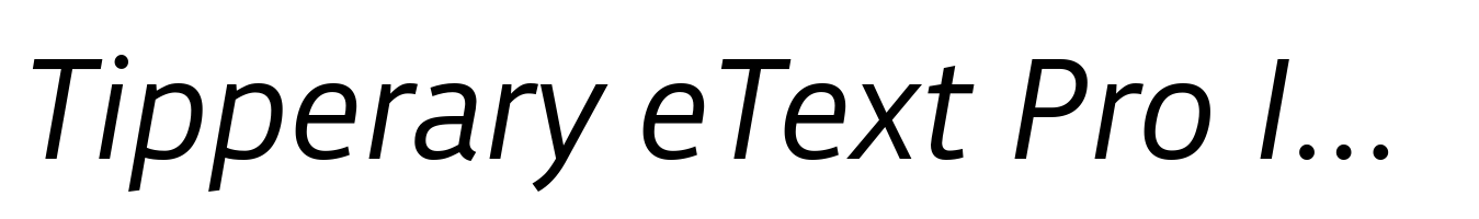 Tipperary eText Pro Italic